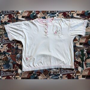 Vintage 90s Women’s Jntimate Moods Floral Bicycle Shirt